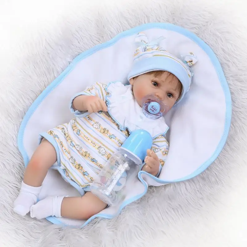 Handmade 16"40cm Reborn Babies Silicone Vinyl Dolls modeling bebe ailve blanket+bottle Toddler kids birthday brinquedos
Handmade 16"40cm Reborn Babies Silicone Vinyl Dolls modeling bebe ailve blanket+bottle Toddler kids birthday brinquedos