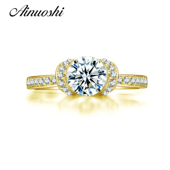 AINUOSHI 1 Carat Round Cut Flower Ring Real 14K Solid Yellow Gold SONA Simulated Diamond Wedding Anniversary Ring Gift For Women
AINUOSHI 1 Carat Round Cut Flower Ring Real 14K Solid Yellow Gold SONA Simulated Diamond Wedding Anniversary Ring Gift For Women