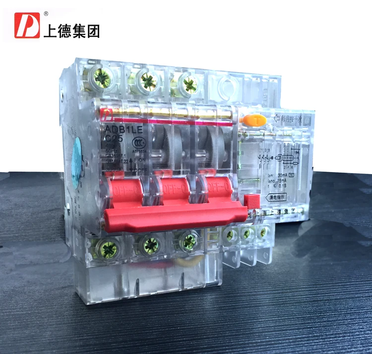 Group of three-phase three-wire electric shock protection switch on DZ47LE-63 3P 25A residual current device transparency
Group of three-phase three-wire electric shock protection switch on DZ47LE-63 3P 25A residual current device transparency