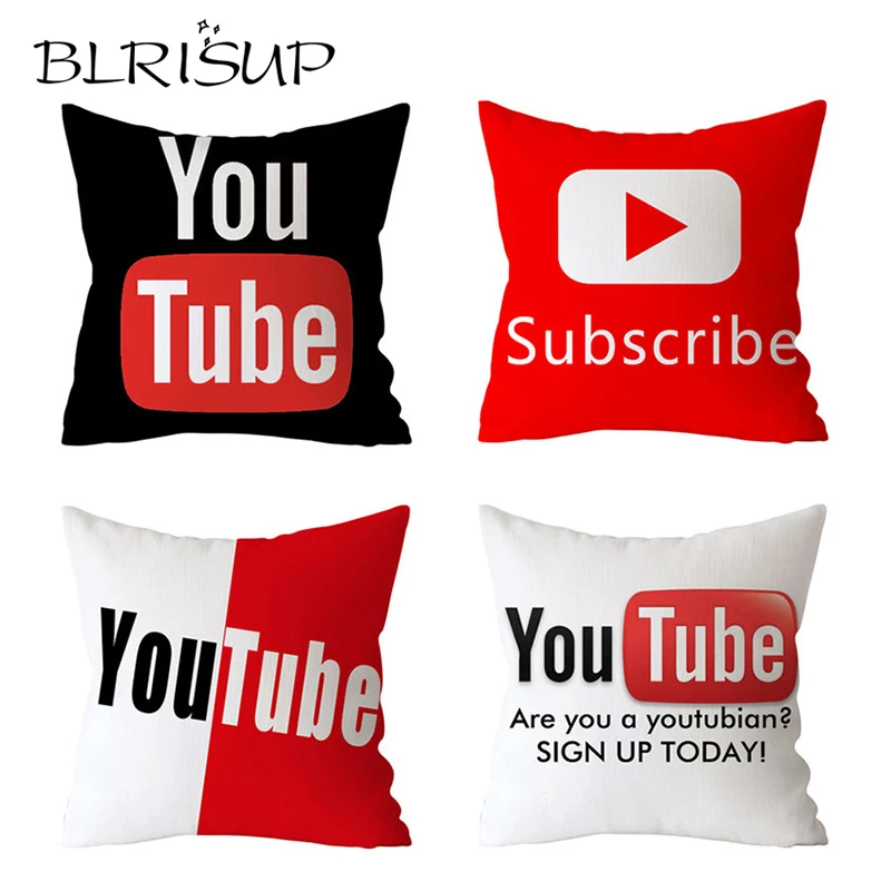BLRISUP Polyester Social Media Cushion Cover Facebook / YouTube Logo Pillow Case Cover Home Decor Pillowcase 45*45 Cushion Cover
BLRISUP Polyester Social Media Cushion Cover Facebook / YouTube Logo Pillow Case Cover Home Decor Pillowcase 45*45 Cushion Cover