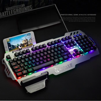 104 Keys Wired Gaming Keyboard Backlight Keyboard with Phone Stand Holder for Computer Desktop Laptop PC Gamer Home Office
104 Keys Wired Gaming Keyboard Backlight Keyboard with Phone Stand Holder for Computer Desktop Laptop PC Gamer Home Office