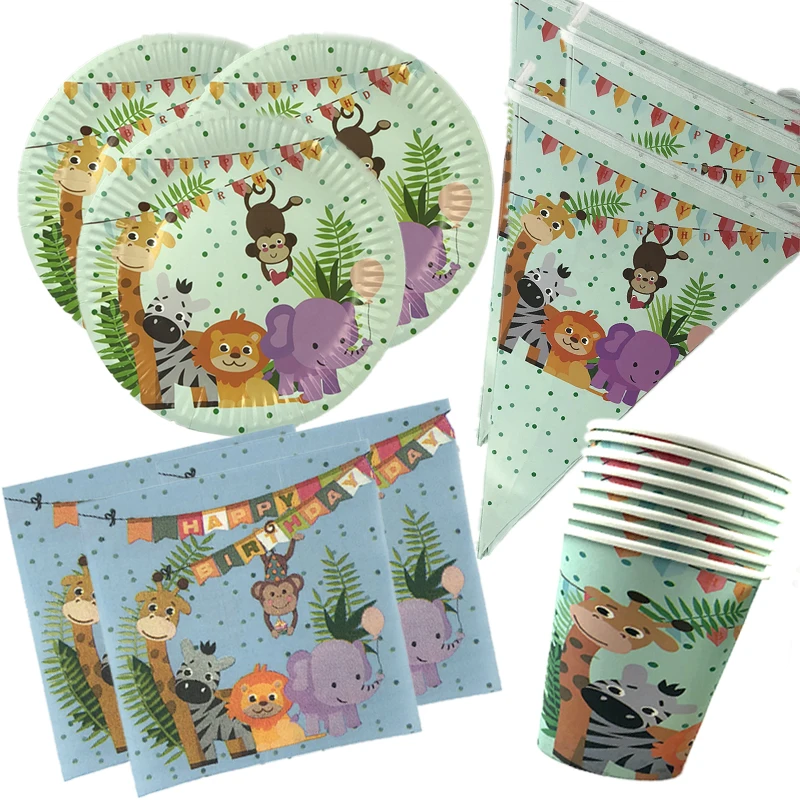 Party Supplies Woodland Baby Christening Tableware Owl Nature