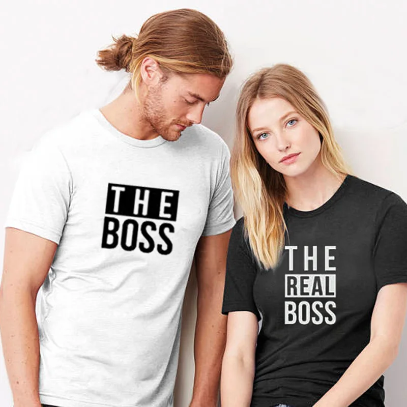 The Boss The Real Boss Funny Couple Matching T-shirts Husband and Wife Tees Couple Love Top Tee Funny Print women's tee shirts
The Boss The Real Boss Funny Couple Matching T-shirts Husband and Wife Tees Couple Love Top Tee Funny Print women's tee shirts