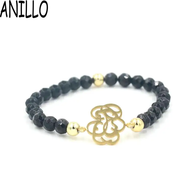 ANILLO Women Bracelet Natural 6mm Section Stone Gold Color Stainless Steel Hollow Out Plant Pink Stone Strand Bracelets Jewelry
ANILLO Women Bracelet Natural 6mm Section Stone Gold Color Stainless Steel Hollow Out Plant Pink Stone Strand Bracelets Jewelry