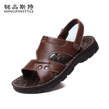 Mingpinstyle Sandals Shoes Men Summer Leather Solid Buckle Two Style Shoes Men's Wear-Resisting Casual Outdoor Sandals
Mingpinstyle Sandals Shoes Men Summer Leather Solid Buckle Two Style Shoes Men's Wear-Resisting Casual Outdoor Sandals