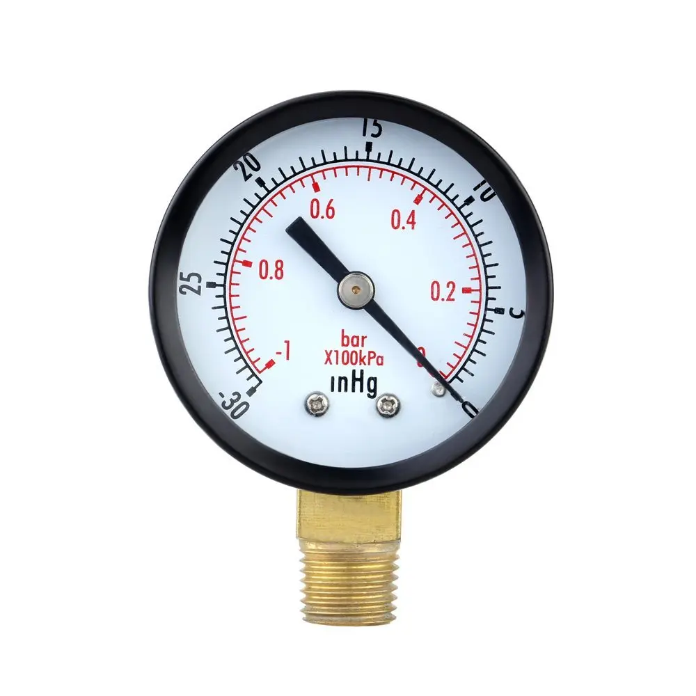 Pressure Gauge - 0 ~ -30inHg 0 ~ -1 bar Mini Dial Air Pressure Gauge Barometer meters Vacuum gauge dual scale dial Black
Pressure Gauge - 0 ~ -30inHg 0 ~ -1 bar Mini Dial Air Pressure Gauge Barometer meters Vacuum gauge dual scale dial Black