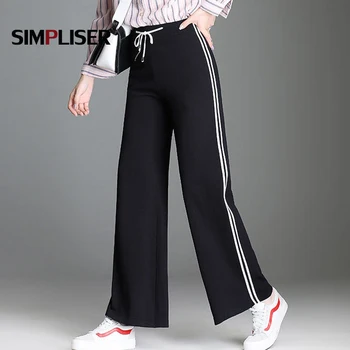 Black Red Wide Leg Pants Women Black Red Knitting Long Trousers Loose Casual Female Elastic Waist Pants Striped Femme Pantalon
Black Red Wide Leg Pants Women Black Red Knitting Long Trousers Loose Casual Female Elastic Waist Pants Striped Femme Pantalon