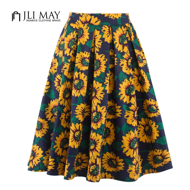 JLI MAY Summer Retro skirt elegant slim Casual office short midi Ball Gown Empire Vintage Floral sunflower women skirts womens
JLI MAY Summer Retro skirt elegant slim Casual office short midi Ball Gown Empire Vintage Floral sunflower women skirts womens