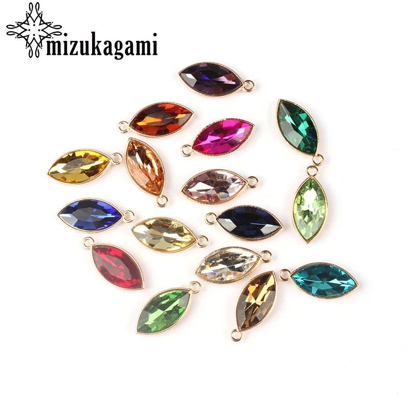 2017 Gold Alloy Colorful Crystal Olive Shape Charms 12pcs/lot 23*11MM DIY Necklace Earrings Bracelet Accessories
2017 Gold Alloy Colorful Crystal Olive Shape Charms 12pcs/lot 23*11MM DIY Necklace Earrings Bracelet Accessories