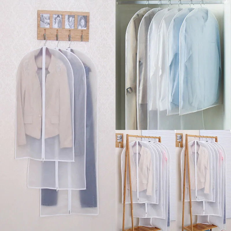 5 Pcs Dust-proof Clothing Plastic Clear Storage Cover Washable Translucent Waterproof Garment Suit Dress Protective Cover
5 Pcs Dust-proof Clothing Plastic Clear Storage Cover Washable Translucent Waterproof Garment Suit Dress Protective Cover