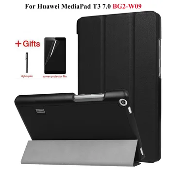 Slim Flip PU Leather Case for Huawei MediaPad T3 7.0 BG2-W09 Tablet Funda Cover for Honor Play Pad 2 7.0 tablet case+Film+Pen
Slim Flip PU Leather Case for Huawei MediaPad T3 7.0 BG2-W09 Tablet Funda Cover for Honor Play Pad 2 7.0 tablet case+Film+Pen