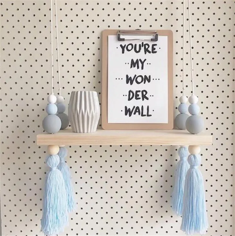 Hot sale bedroom wall shelves DIY Original Wood Beads Wall Shelf Storage Shelves Organization swing shelves Home Decor
Hot sale bedroom wall shelves DIY Original Wood Beads Wall Shelf Storage Shelves Organization swing shelves Home Decor