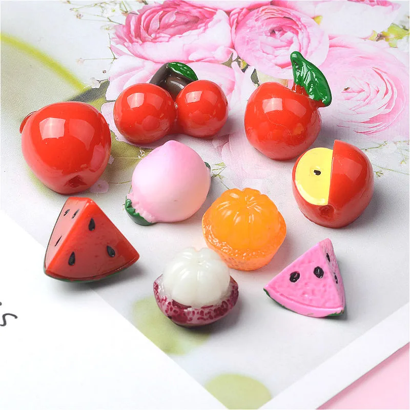 10Pcs Simulation Fruit 3D Miniature Apple Cherry Orange Flatback Resin Cabochon Scrapbooking DIY Hair Bows Accessories Crafts
10Pcs Simulation Fruit 3D Miniature Apple Cherry Orange Flatback Resin Cabochon Scrapbooking DIY Hair Bows Accessories Crafts
