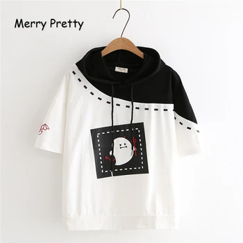 Merry Pretty Women Cartoon Print Hooded Sweatshirts Short Sleeve Drawstring Cotton Hoodies Casual LooseBlack Pullover Outerwear
Merry Pretty Women Cartoon Print Hooded Sweatshirts Short Sleeve Drawstring Cotton Hoodies Casual LooseBlack Pullover Outerwear
