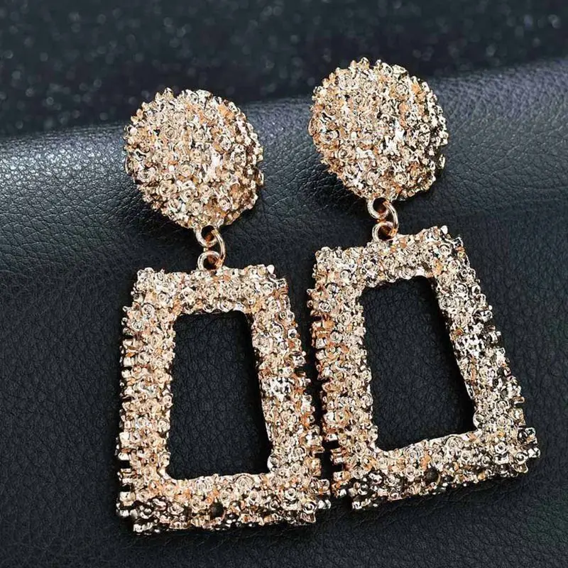 New Punk Heavy Metal Dangle Indian Gold Silver Drop Earring ZA Geometric Statement Earrings For Women African Dubai Jewelry
New Punk Heavy Metal Dangle Indian Gold Silver Drop Earring ZA Geometric Statement Earrings For Women African Dubai Jewelry