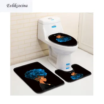 Free Shipping 3pcs Blue Hair African Woman Banyo Bathroom Carpet Toilet Bath Mat Set Non Slip Tapis Salle De Bain Alfombra Bano
Free Shipping 3pcs Blue Hair African Woman Banyo Bathroom Carpet Toilet Bath Mat Set Non Slip Tapis Salle De Bain Alfombra Bano