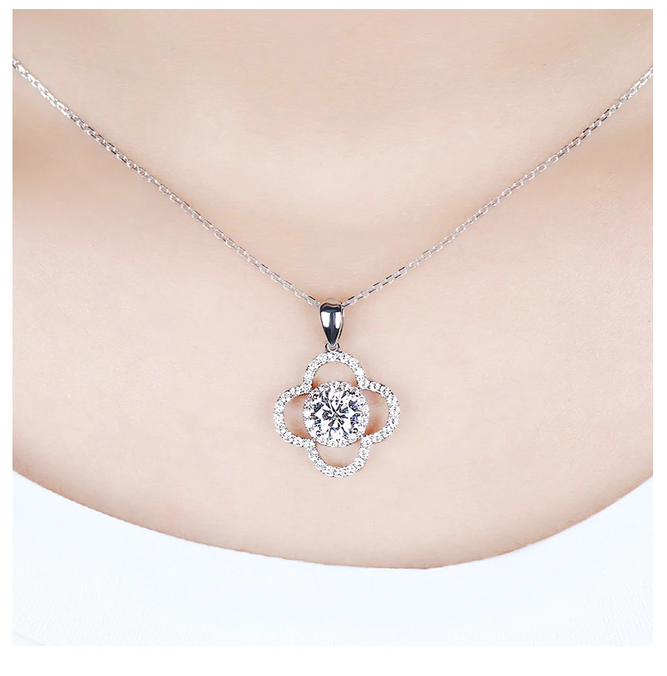 moissanite flower necklace (3)