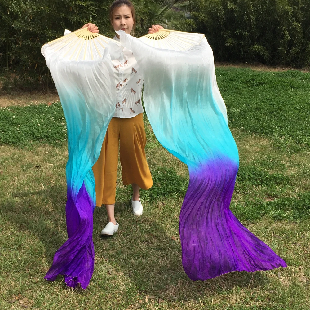 1pair=2pcs White/Turquoise/Purple real silk pure silk material Fans Veils for Bellydancing or Stage show
1pair=2pcs White/Turquoise/Purple real silk pure silk material Fans Veils for Bellydancing or Stage show