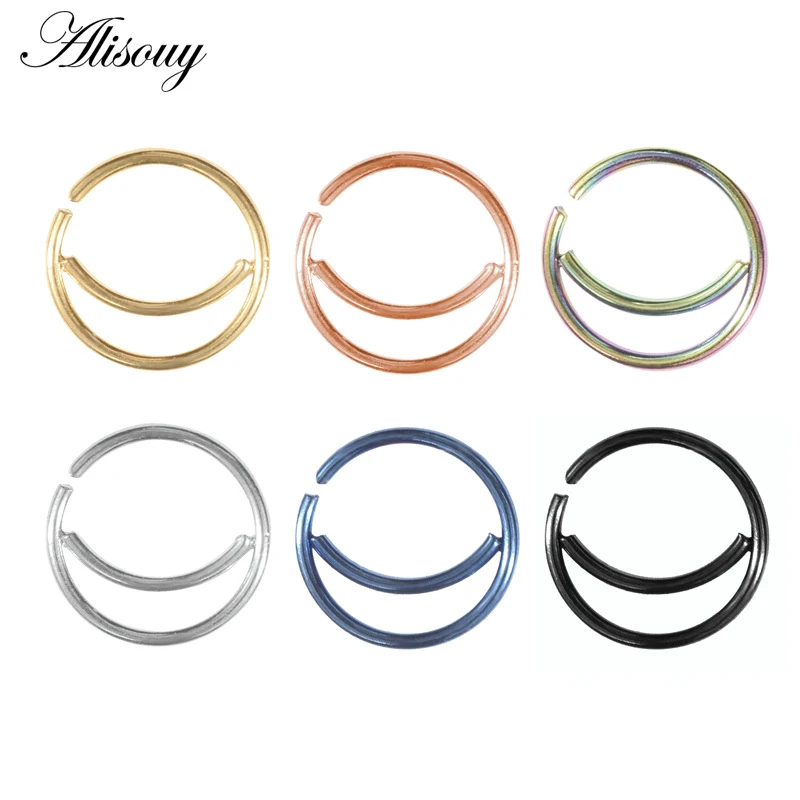 Alisouy 1PC Steel Seamless Hinged Nose Hoop Ring Septum Clicker Ear Cartilage Tragus Helix Piercing Charming Body Jewelry 20g
Alisouy 1PC Steel Seamless Hinged Nose Hoop Ring Septum Clicker Ear Cartilage Tragus Helix Piercing Charming Body Jewelry 20g