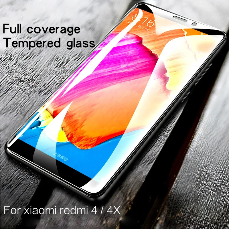 

For Xiaomi Redmi 4X Curved Edge Tempered Glass 9H HD Screen Protector Full Cover Film Xiomi A1 redmi 5A Note 4 4x 5a Protective