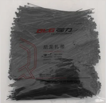 1000Pcs/pack 3*150mm High Quality width 1.9mm Black Color Factory Standard Self-locking Plastic Nylon Cable Ties,Wire Zip Tie
1000Pcs/pack 3*150mm High Quality width 1.9mm Black Color Factory Standard Self-locking Plastic Nylon Cable Ties,Wire Zip Tie