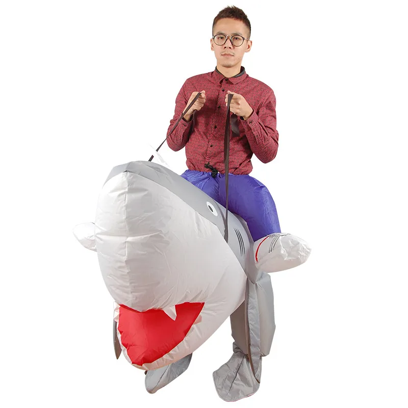 Inflatable costume for adults ride on sharks costumes for cosplay Halloween party dress costume
Inflatable costume for adults ride on sharks costumes for cosplay Halloween party dress costume