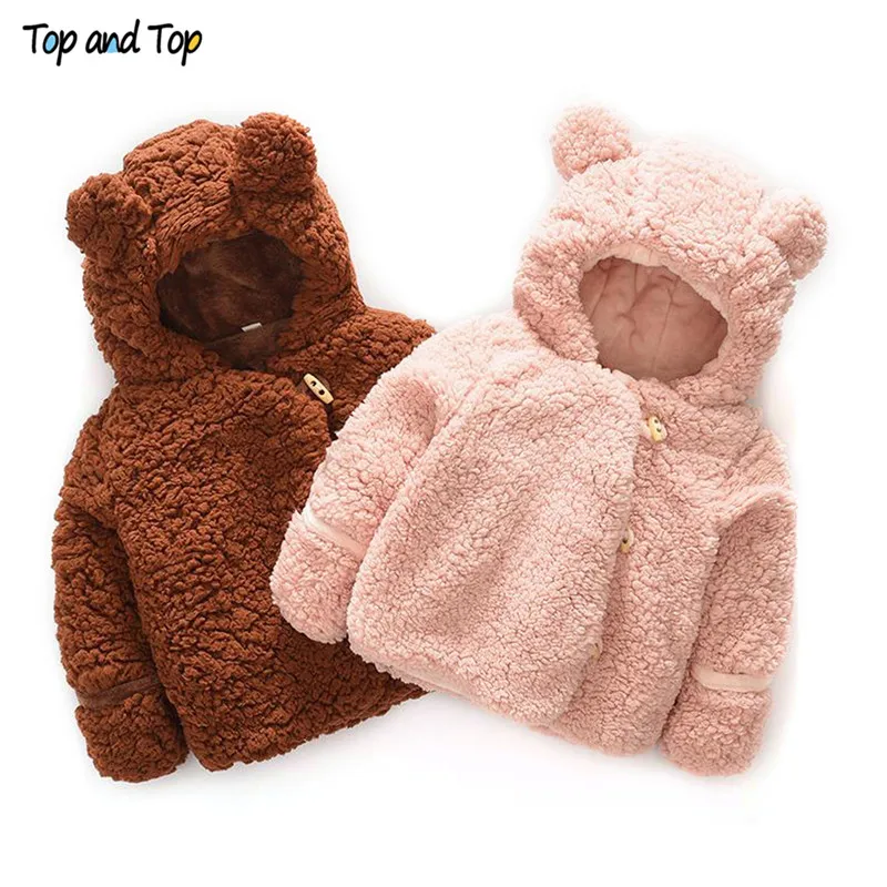 Top and Top Autumn Winter Unisex Baby Boys Girls Hooded Thicken Lambswool Coat Kids Girls Ears Jackets Snowsuit
Top and Top Autumn Winter Unisex Baby Boys Girls Hooded Thicken Lambswool Coat Kids Girls Ears Jackets Snowsuit