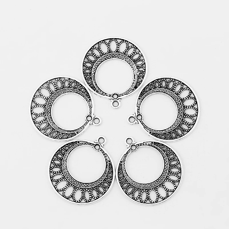 10pcs Antique Silver Filigree Hollow Round Ring Charm Pendant Earring Drop Connector DIY Jewelry Making Findings
10pcs Antique Silver Filigree Hollow Round Ring Charm Pendant Earring Drop Connector DIY Jewelry Making Findings
