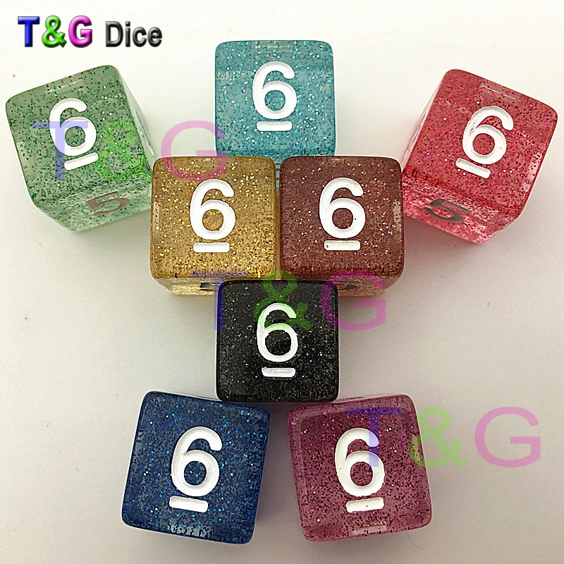 5pcs/set T&G High Quality Multi D6 Dice Set Glitter effect,d&d, 6 side Digital Dice,digital number 1-6 for board game
5pcs/set T&G High Quality Multi D6 Dice Set Glitter effect,d&d, 6 side Digital Dice,digital number 1-6 for board game