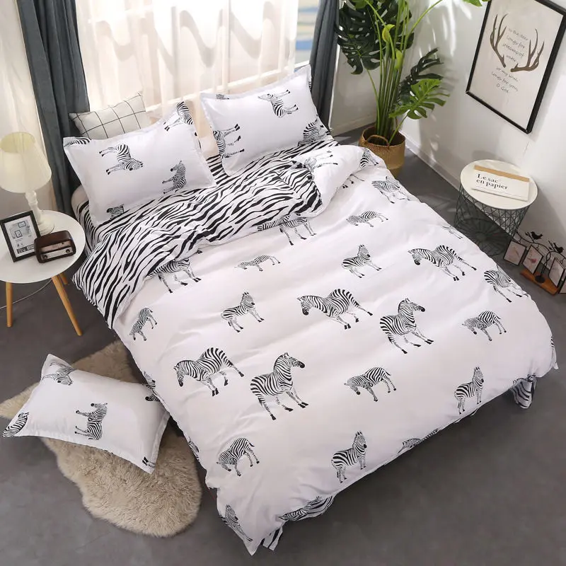 Zebra 4pcs Girl Boy Kid Bed Cover Set Duvet Cover Adult Child Bed Sheets And Pillowcases Comforter Bedding Set 2TJ-61013
Zebra 4pcs Girl Boy Kid Bed Cover Set Duvet Cover Adult Child Bed Sheets And Pillowcases Comforter Bedding Set 2TJ-61013