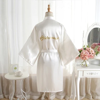 Women Silk Satin Bridesmaid Bride Robe Sexy Short Wedding Kimono Robes Maid Of Honor Mother Of The Bride Nightgown Sleepwear
Women Silk Satin Bridesmaid Bride Robe Sexy Short Wedding Kimono Robes Maid Of Honor Mother Of The Bride Nightgown Sleepwear