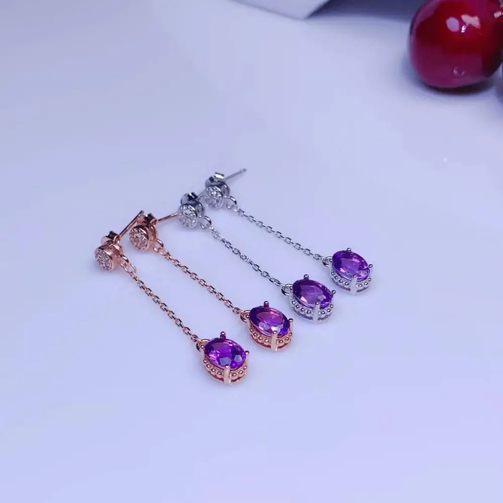 Simple and delicate, lady's earrings, natural amethyst, cheap, package, 925 Sterling Silver Certificate
Simple and delicate, lady's earrings, natural amethyst, cheap, package, 925 Sterling Silver Certificate