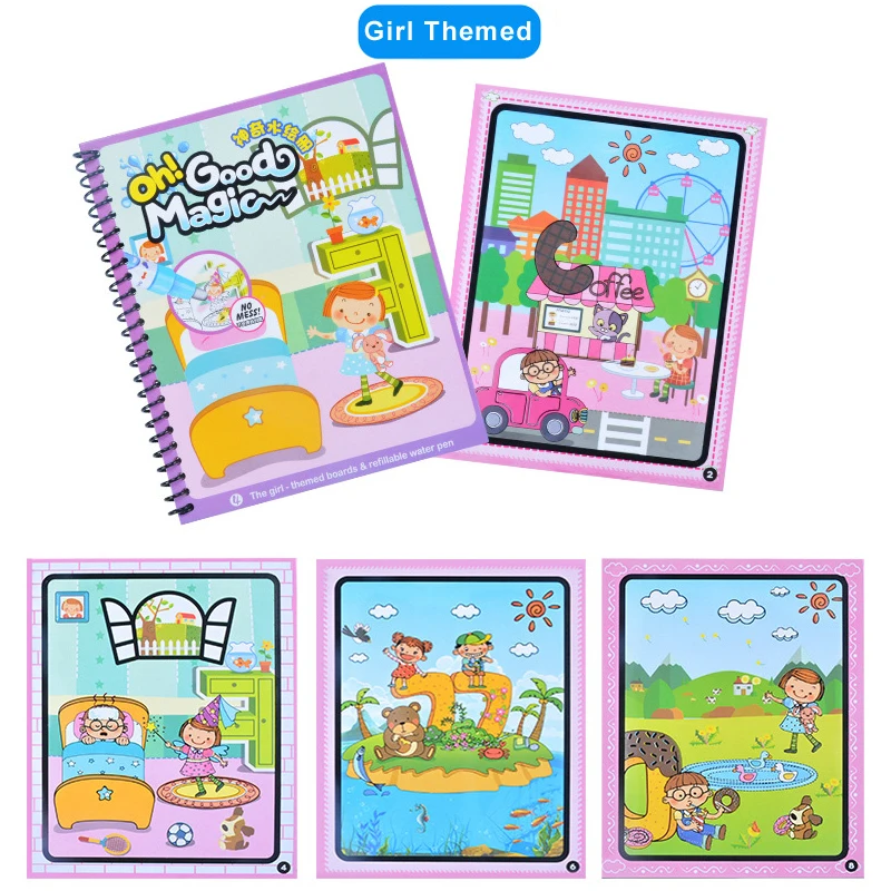 Magic Water Coloring Book Doodle with Magic Pen Painting Board Juguetes For Girls Education Drawing Toy
Magic Water Coloring Book Doodle with Magic Pen Painting Board Juguetes For Girls Education Drawing Toy