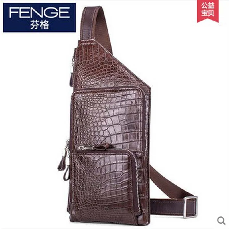 Fenge crocodile skin men chest bag men's bag oblique Bag fashion leisure 2018
Fenge crocodile skin men chest bag men's bag oblique Bag fashion leisure 2018