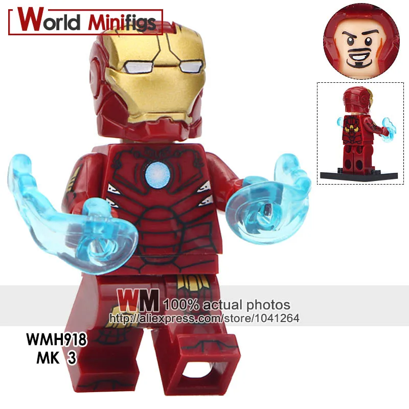 Single Sale Super Heroes Iron Man MK 2 MK 5 MK 8 MK 6 Tony Model Education Building Blocks Christmas Children Gift Toys
Single Sale Super Heroes Iron Man MK 2 MK 5 MK 8 MK 6 Tony Model Education Building Blocks Christmas Children Gift Toys