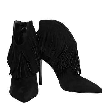 2019 Autumn Fashion Black Ankle Boots for Women Shoes Tassel Studded Short Boots Woman High Heels Slip On Ladies Shoes Women
2019 Autumn Fashion Black Ankle Boots for Women Shoes Tassel Studded Short Boots Woman High Heels Slip On Ladies Shoes Women