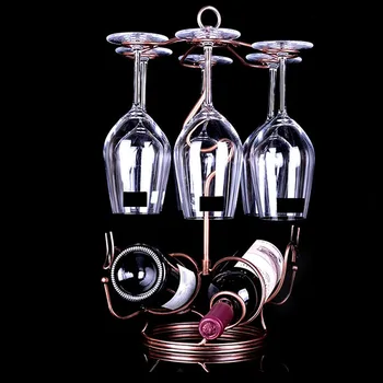 Metal Wine Bottle Glass Storage Rack tabletop goblet holder vintage copper stemware hanging display stand shelf bar accessories
Metal Wine Bottle Glass Storage Rack tabletop goblet holder vintage copper stemware hanging display stand shelf bar accessories