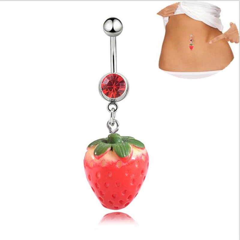 New Trendy Cute Stawberry Dangle Belly Button Rings Sexy Piercing Barbell Surgical Steel Navel Piercing Fashion Body Jewelry
New Trendy Cute Stawberry Dangle Belly Button Rings Sexy Piercing Barbell Surgical Steel Navel Piercing Fashion Body Jewelry