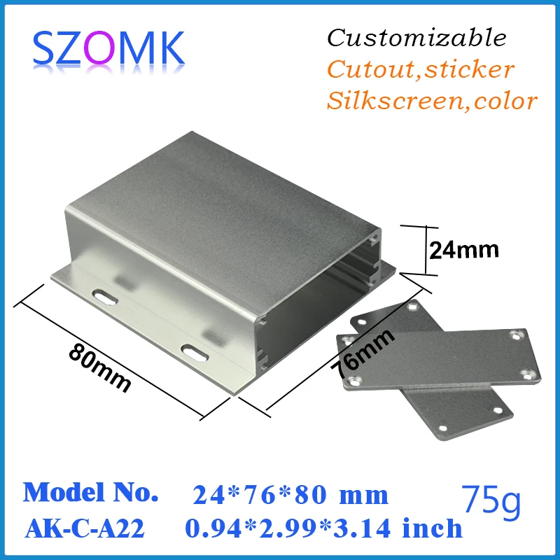 10 pcs, aluminum electronics enclosure for pcb control box 24*76*80mm aluminum extrusion box for pcb electric enclosure
10 pcs, aluminum electronics enclosure for pcb control box 24*76*80mm aluminum extrusion box for pcb electric enclosure