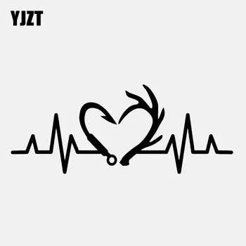 YJZT 16.4CM*6.6CM Hunting Fishing Hook Deer Heartbeat Vinyl Black/Silver Car Sticker C22-1278
YJZT 16.4CM*6.6CM Hunting Fishing Hook Deer Heartbeat Vinyl Black/Silver Car Sticker C22-1278