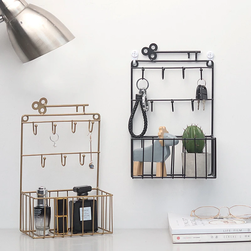Decorative Wall Shelf Wall Mounted Storage Rack Key Jewelry Hook Sundries Storage Box Shelf Home Hanging Hooks Home Decoration
Decorative Wall Shelf Wall Mounted Storage Rack Key Jewelry Hook Sundries Storage Box Shelf Home Hanging Hooks Home Decoration