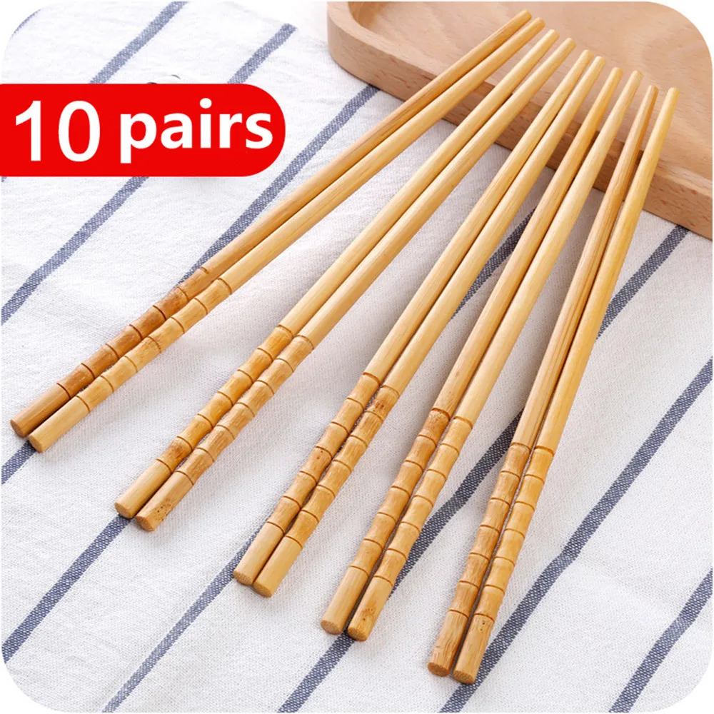 10 Pairs Handmade Natural Bamboo Wood Chopsticks Healthy Chinese Chopsticks Reusable Hashi Sushi Food Stick Gift Tableware
10 Pairs Handmade Natural Bamboo Wood Chopsticks Healthy Chinese Chopsticks Reusable Hashi Sushi Food Stick Gift Tableware