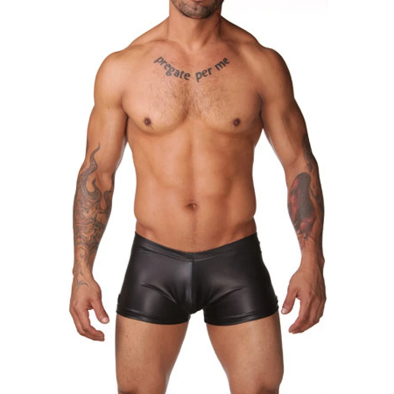 Men Sexy Low-rise Wet Look Faux Leather Tight Trunks Swimming Boxer Swimwear Swimsuits Shorts
Men Sexy Low-rise Wet Look Faux Leather Tight Trunks Swimming Boxer Swimwear Swimsuits Shorts
