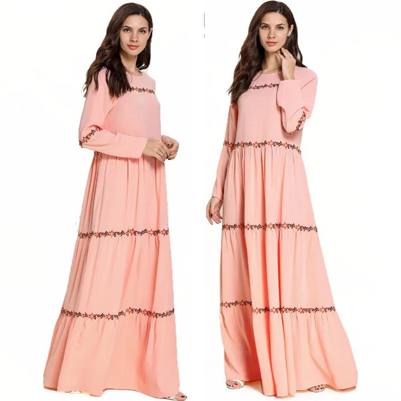 2019 New Summer Autumn Muslim Dress Long Pink Party Evening Modest Islamic Clothing Moroccan Kaftan Turkey Dubai Dress
2019 New Summer Autumn Muslim Dress Long Pink Party Evening Modest Islamic Clothing Moroccan Kaftan Turkey Dubai Dress
