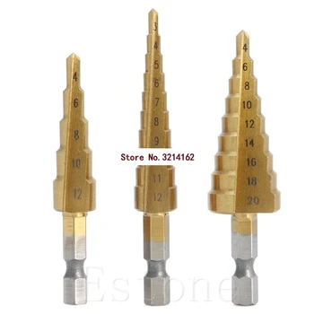 3Pcs HSS 4241 Steel Step Cone Titanium Coated Drill Bit Cut Tool Hole Cutter Set 07NOV
3Pcs HSS 4241 Steel Step Cone Titanium Coated Drill Bit Cut Tool Hole Cutter Set 07NOV