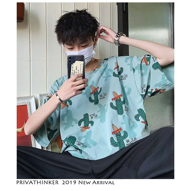 New Korean Harajuku Men T-shirts Summer Print Short Sleeve Mens Shirts Cotton Casual Streetwear Male T Shirts 2019
New Korean Harajuku Men T-shirts Summer Print Short Sleeve Mens Shirts Cotton Casual Streetwear Male T Shirts 2019