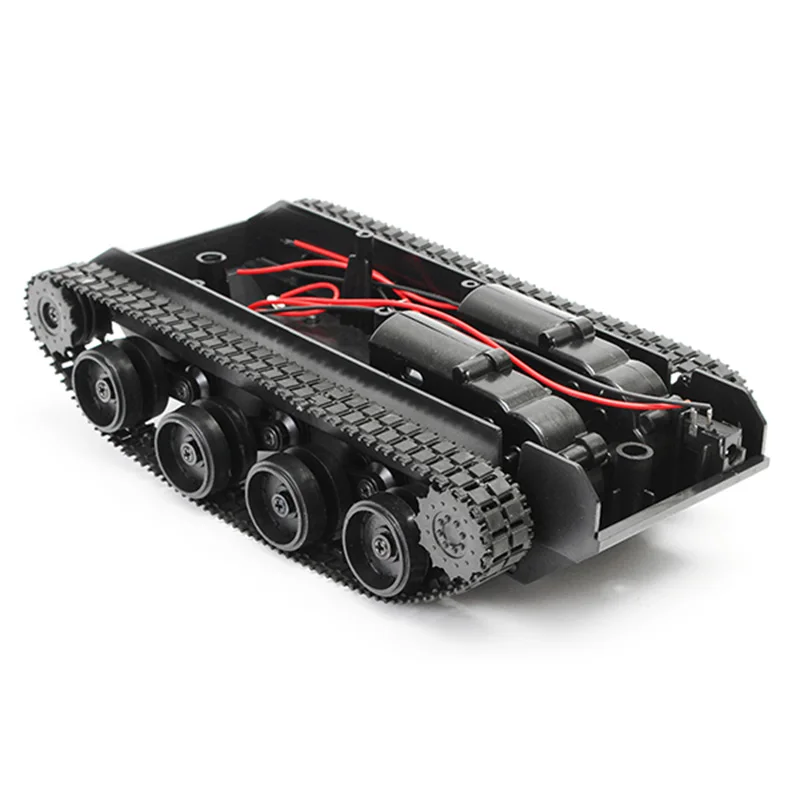 

New Arrival 3V-7V DIY Light Shock Absorbed Smart Tank Robot Chassis Car Kit With 130 Motor For Arduino SCM For RC Toys Boys Gift