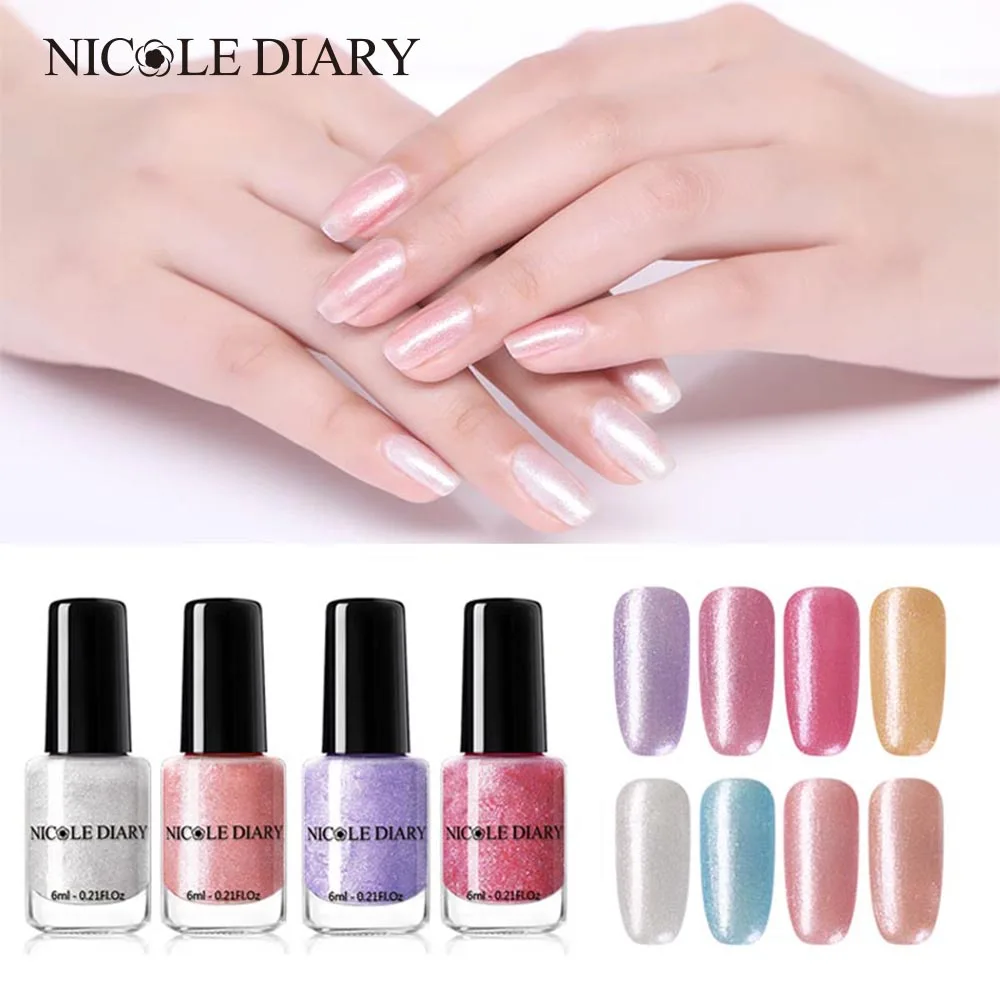 NICOLE DIARY 6ml Shimmer Peel Off Nail Polish Glimmer Pearl Nail Art Varnish Water-based Lacquer Manicure DIY Varnish Decoration
NICOLE DIARY 6ml Shimmer Peel Off Nail Polish Glimmer Pearl Nail Art Varnish Water-based Lacquer Manicure DIY Varnish Decoration