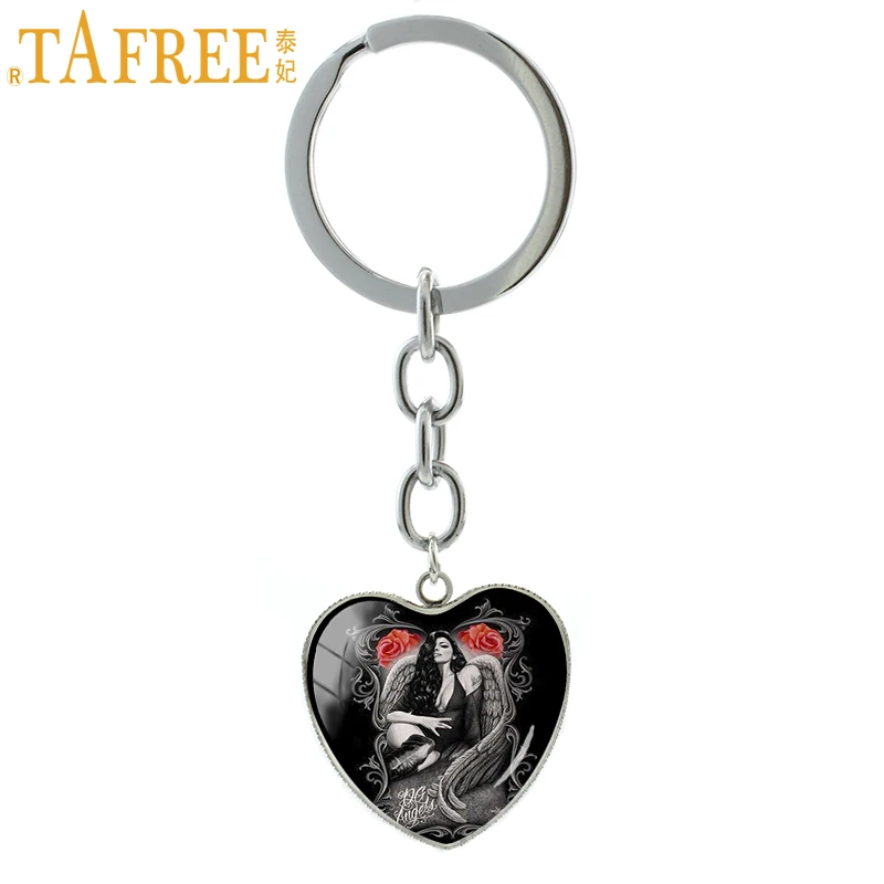 TAFREE 2017 punk style skull heart pendant keychain metal key holder glass cartoon keyring halloween gift jewelry F129
TAFREE 2017 punk style skull heart pendant keychain metal key holder glass cartoon keyring halloween gift jewelry F129