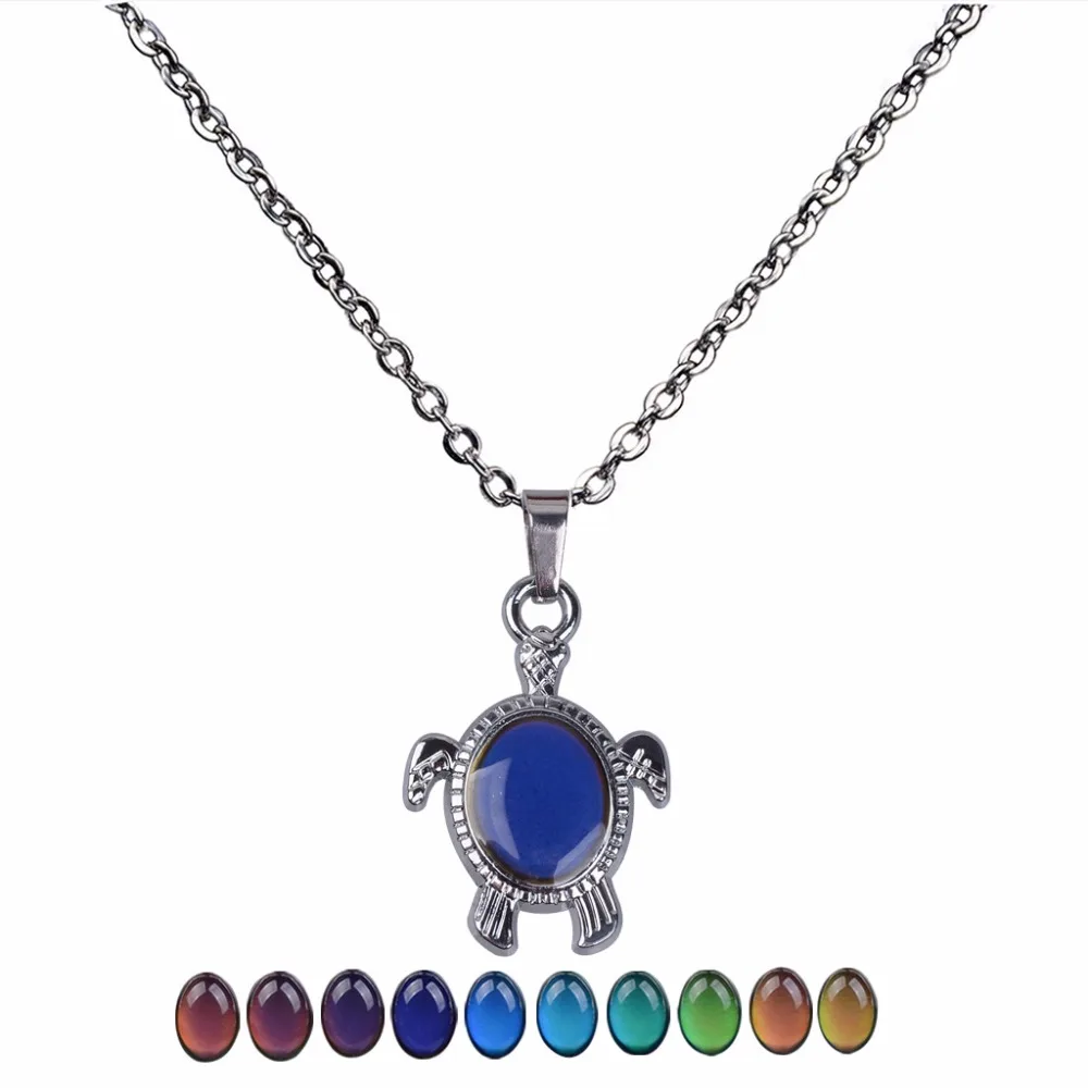 JUCHAO Mood Necklace Temperature Control Color Change Sea Turtle Pendant Necklace Stainless Steel Chain Necklaces for Women
JUCHAO Mood Necklace Temperature Control Color Change Sea Turtle Pendant Necklace Stainless Steel Chain Necklaces for Women
